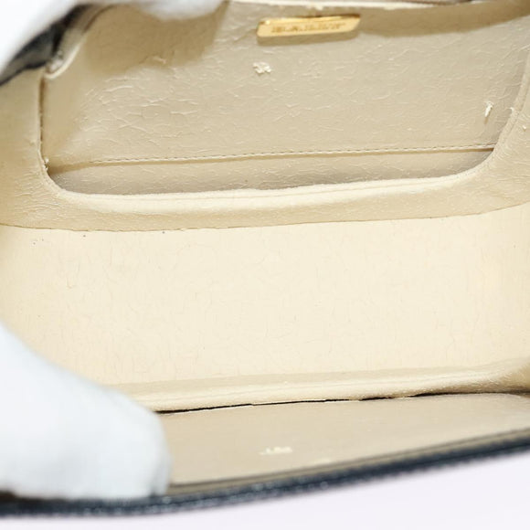 BALLY Shoulder Bag Leather Black Gold Auth sw1097