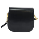 BALLY Shoulder Bag Leather Black Gold Auth sw1097-13