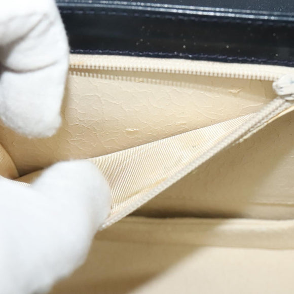 BALLY Shoulder Bag Leather Black Gold Auth sw1097