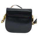 BALLY Shoulder Bag Leather Black Gold Auth sw1097-2