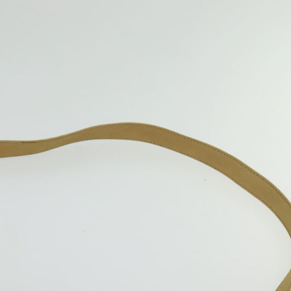 CELINE Hand Bag Leather 2way Beige Gold Auth sw1099