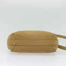 CELINE Hand Bag Leather 2way Beige Gold Auth sw1099-5