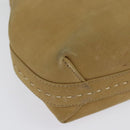 CELINE Hand Bag Leather 2way Beige Gold Auth sw1099-17