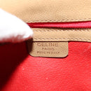 CELINE Hand Bag Leather 2way Beige Gold Auth sw1099-18