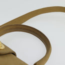 CELINE Hand Bag Leather 2way Beige Gold Auth sw1099-8