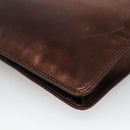 CHANEL Shoulder Bag Leather Brown CC Auth sw110-15