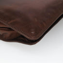 CHANEL Shoulder Bag Leather Brown CC Auth sw110-16