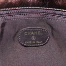 CHANEL Shoulder Bag Leather Brown CC Auth sw110-17