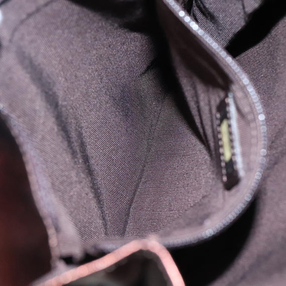 CHANEL Shoulder Bag Leather Brown CC Auth sw110