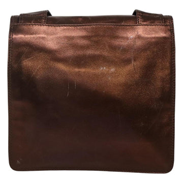 CHANEL Shoulder Bag Leather Brown CC Auth sw110 - 0