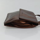 CHANEL Shoulder Bag Leather Brown CC Auth sw110-3