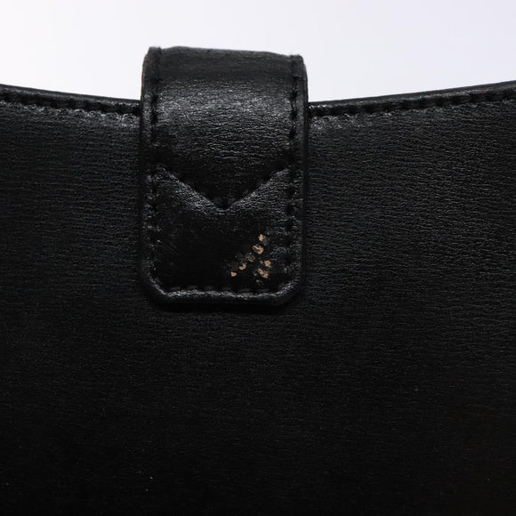 GIVENCHY Schoudertas Leer Zwart Goud Auth sw1101