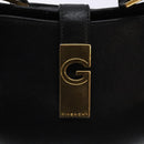GIVENCHY Shoulder Bag Leather Black Gold Auth sw1101-15