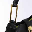 GIVENCHY Shoulder Bag Leather Black Gold Auth sw1101-16