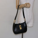 GIVENCHY Shoulder Bag Leather Black Gold Auth sw1101-23