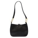 GIVENCHY Shoulder Bag Leather Black Gold Auth sw1101-3