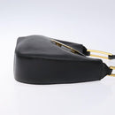GIVENCHY Shoulder Bag Leather Black Gold Auth sw1101-4