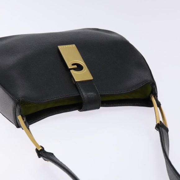 GIVENCHY Schoudertas Leer Zwart Goud Auth sw1101