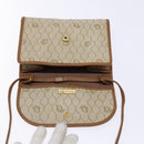 Christian Dior Honeycomb Canvas Shoulder Bag PVC Beige Gold Auth sw1104-10