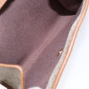 Christian Dior Honeycomb Canvas Shoulder Bag PVC Beige Gold Auth sw1104-12