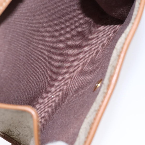 Christian Dior Honeycomb Canvas Shoulder Bag PVC Beige Gold Auth sw1104