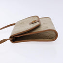 Christian Dior Honeycomb Canvas Shoulder Bag PVC Beige Gold Auth sw1104-4