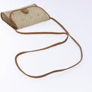 Christian Dior Honeycomb Canvas Shoulder Bag PVC Beige Gold Auth sw1104-7