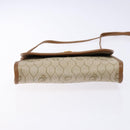 Christian Dior Honeycomb Canvas Shoulder Bag PVC Beige Gold Auth sw1104-5