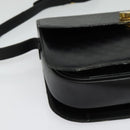 Salvatore Ferragamo Shoulder Bag Leather Black Gold Auth sw1109-9