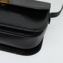 Salvatore Ferragamo Shoulder Bag Leather Black Gold Auth sw1109-14