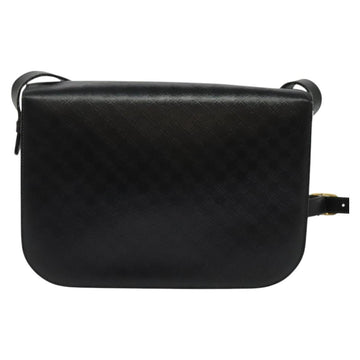 Salvatore Ferragamo Shoulder Bag Leather Black Gold Auth sw1109 - 0