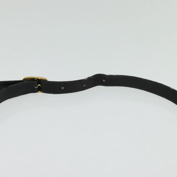 Salvatore Ferragamo Shoulder Bag Leather Black Gold Auth sw1109