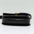 Salvatore Ferragamo Shoulder Bag Leather Black Gold Auth sw1109-5