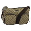GUCCI GG Supreme Shoulder Bag PVC Beige Gold 246881 Auth sw1110-1