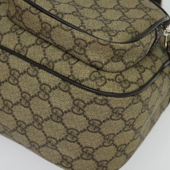 GUCCI GG Supreme Shoulder Bag PVC Beige Gold 246881 Auth sw1110