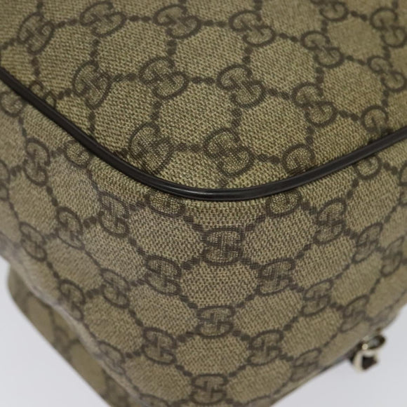 GUCCI GG Supreme Shoulder Bag PVC Beige Gold 246881 Auth sw1110