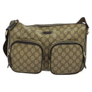 GUCCI GG Supreme Shoulder Bag PVC Beige Gold 246881 Auth sw1110-13