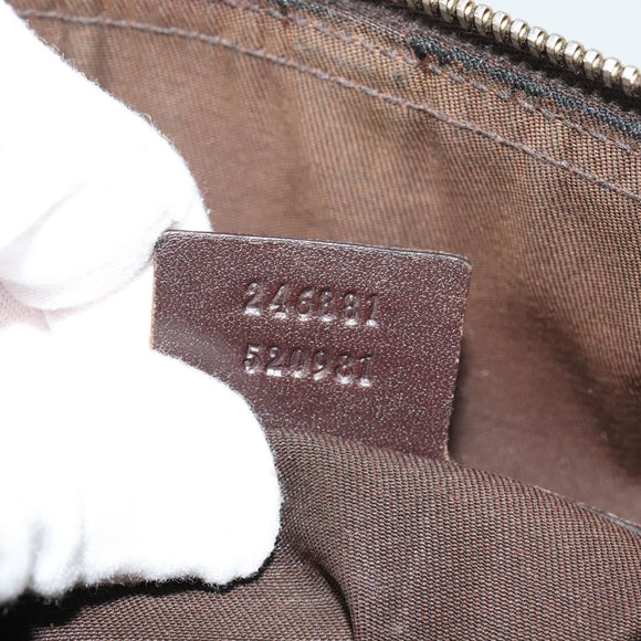 GUCCI GG Supreme Shoulder Bag PVC Beige Gold 246881 Auth sw1110