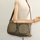 GUCCI GG Supreme Shoulder Bag PVC Beige Gold 246881 Auth sw1110-23