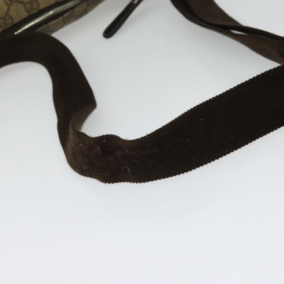 GUCCI GG Supreme Shoulder Bag PVC Beige Gold 246881 Auth sw1110