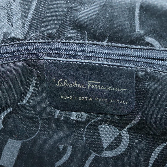 Salvatore Ferragamo Shoulder Bag Nylon Green Gold Auth sw1112