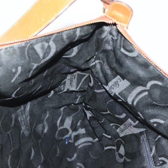 Salvatore Ferragamo Shoulder Bag Nylon Green Gold Auth sw1112