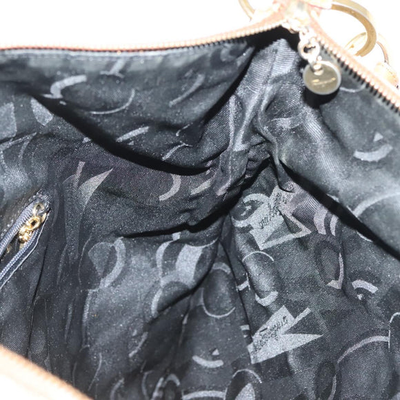 Salvatore Ferragamo Shoulder Bag Nylon Green Gold Auth sw1112