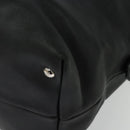 Salvatore Ferragamo Hand Bag Leather Black Silver Auth sw1115-16