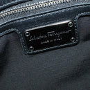 Salvatore Ferragamo Hand Bag Leather Black Silver Auth sw1115-19