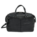 Salvatore Ferragamo Hand Bag Leather Black Silver Auth sw1115-2