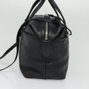 Salvatore Ferragamo Hand Bag Leather Black Silver Auth sw1115-4