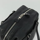 Salvatore Ferragamo Hand Bag Leather Black Silver Auth sw1115-6