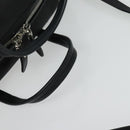 Salvatore Ferragamo Hand Bag Leather Black Silver Auth sw1115-7