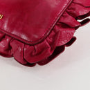 Miu Miu Shoulder Bag Leather Pink Gold Auth sw1117-14